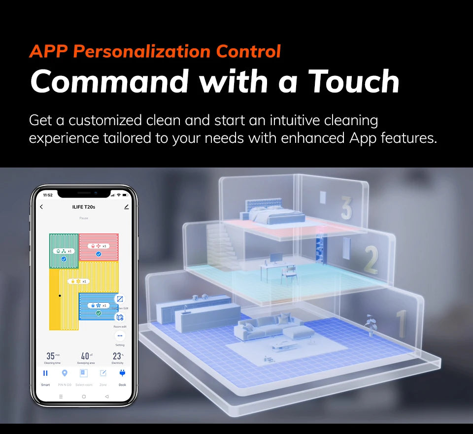 T20S LDS Robot Vacuum Cleaner: Auto Empty Dock, Hands-Free Cleaning