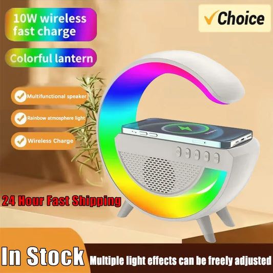 Multifunction Wireless Charger Stand: Speaker, Night Light