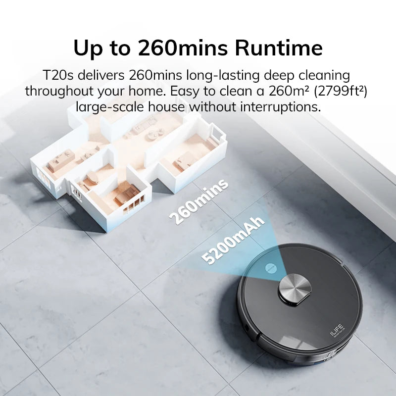 T20S LDS Robot Vacuum Cleaner: Auto Empty Dock, Hands-Free Cleaning