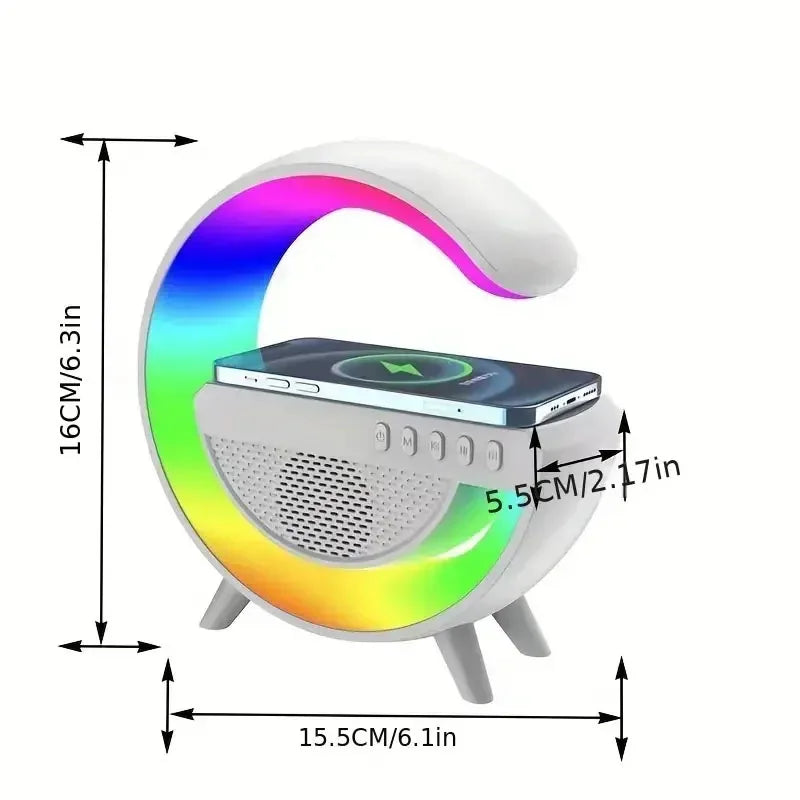 Multifunction Wireless Charger Stand: Speaker, Night Light