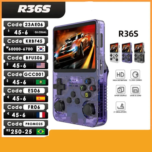 RetroVibe: R36S 64GB Portable Open Source Gaming Console